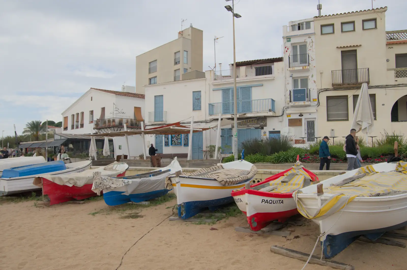 Fishing boats on the seafront at Blanes, from Blanes, and the Castanyada Festival, Lloret de Mar, Catalunya - 1st November 2024