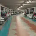 A long car park under the promenade, Blanes, and the Castanyada Festival, Lloret de Mar, Catalunya - 1st November 2024