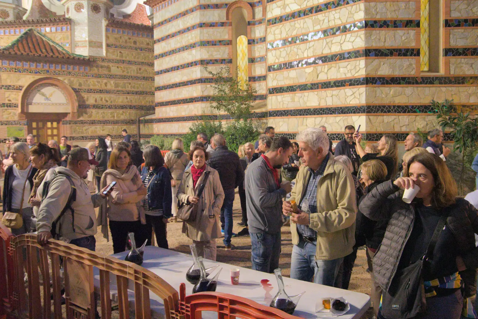 Crowds by the church, from Blanes, and the Castanyada Festival, Lloret de Mar, Catalunya - 1st November 2024