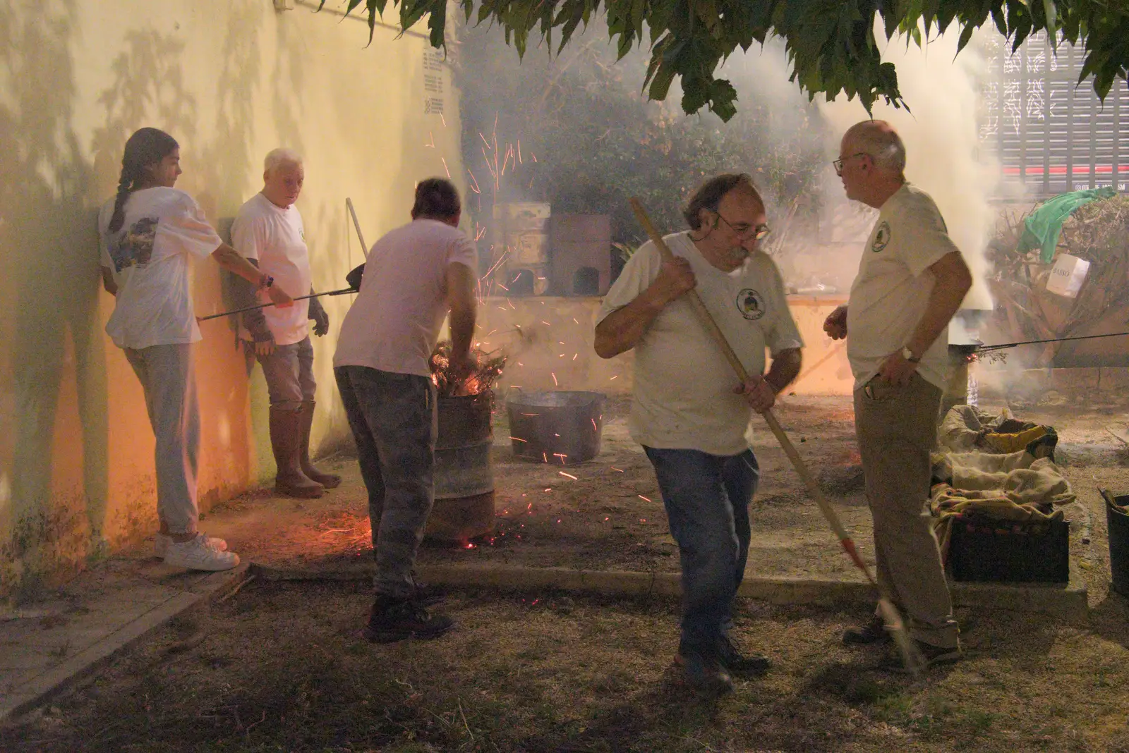 Sparks fly, from Blanes, and the Castanyada Festival, Lloret de Mar, Catalunya - 1st November 2024