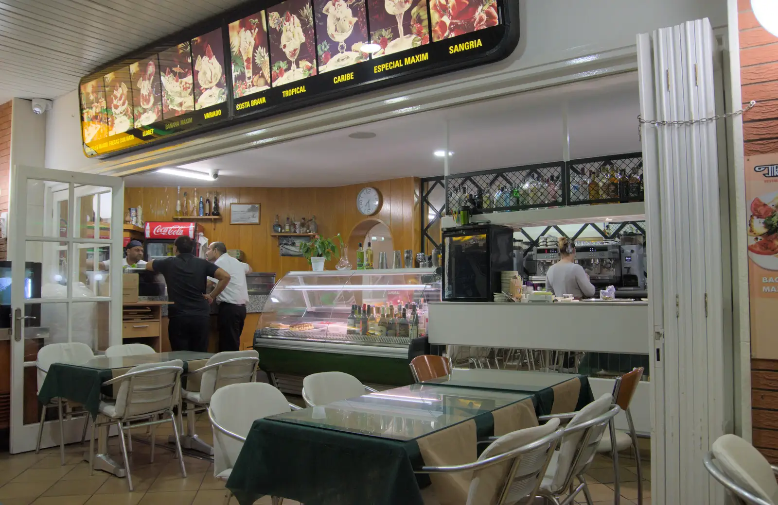 The service counter at Maxim, from Blanes, and the Castanyada Festival, Lloret de Mar, Catalunya - 1st November 2024