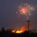 Frank Davey's got a massive bonfire going on, Remembrance Sunday with the GSB, Brome and Botesdale, Suffolk - 10th November 2024