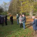 Chatting after the service, Remembrance Sunday with the GSB, Brome and Botesdale, Suffolk - 10th November 2024