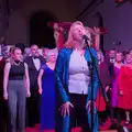 Vicky belts out the opening number, Palgrave Players do Cabaret, St. Peter's Church, Palgrave - 16th November 2024