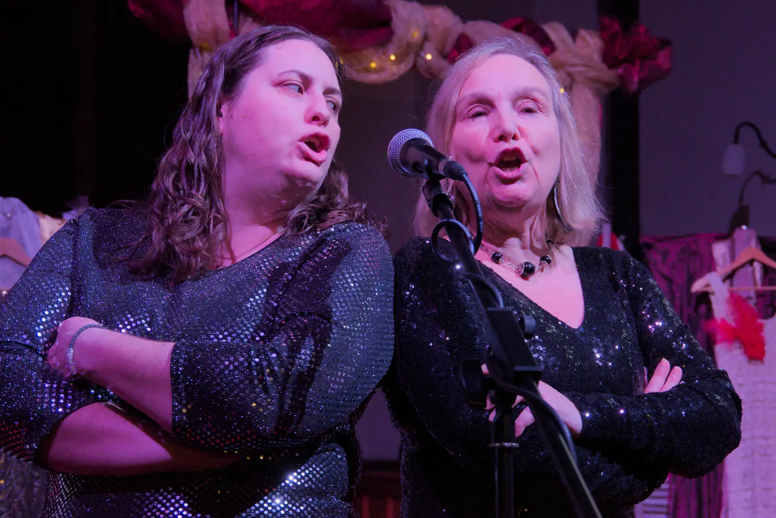 Paula and Emma do Take That Look Off Your Face, from Palgrave Players do Cabaret, St. Peter's Church, Palgrave - 16th November 2024