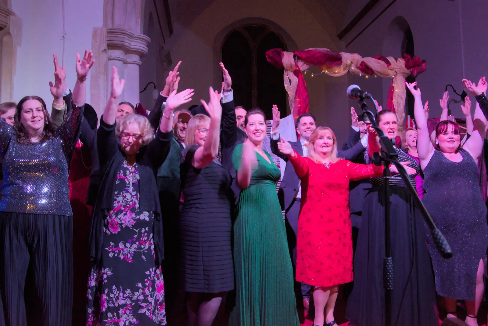 The first half finishes with a big tune, from Palgrave Players do Cabaret, St. Peter's Church, Palgrave - 16th November 2024