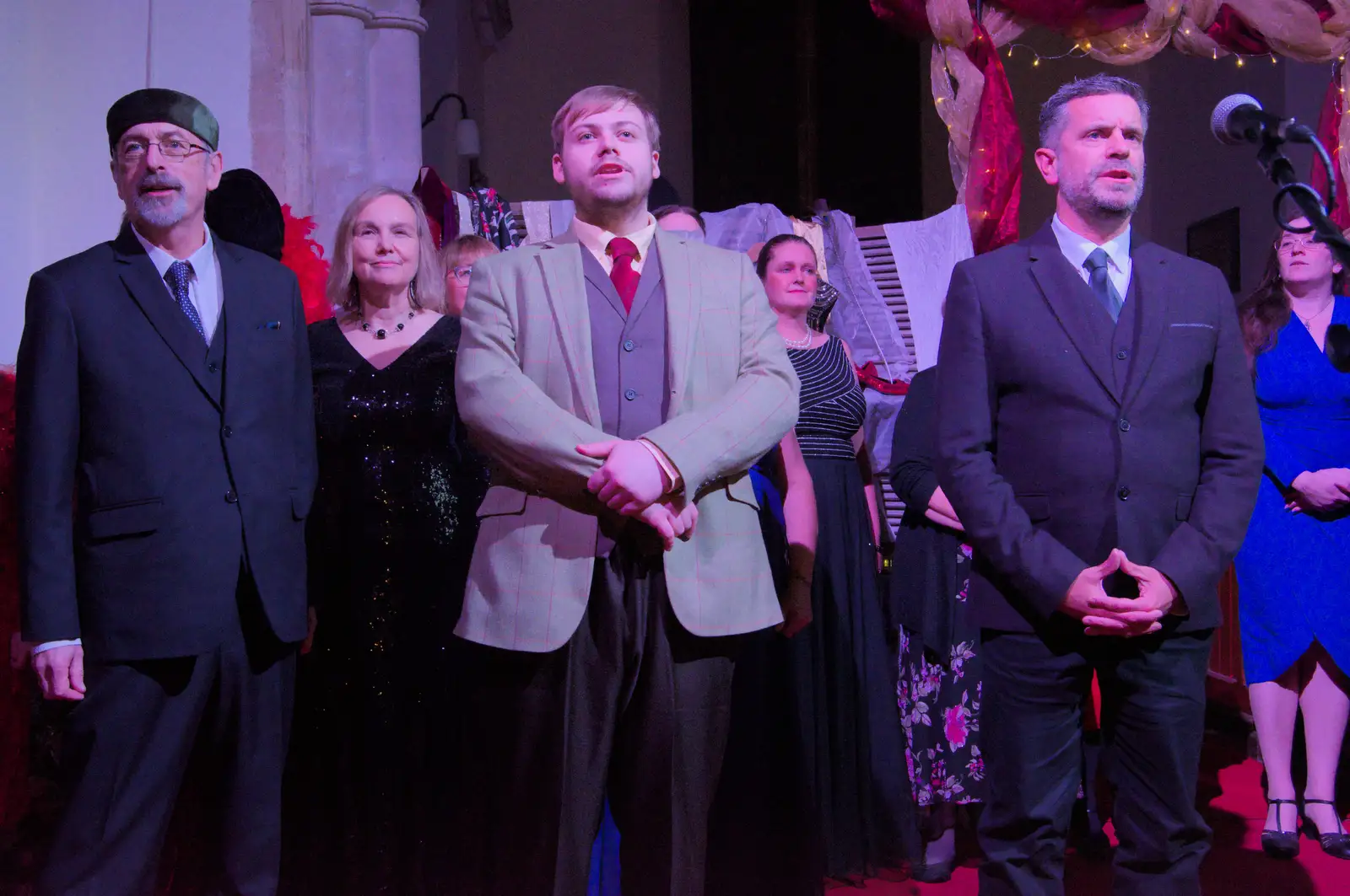 The second half kicks off, from Palgrave Players do Cabaret, St. Peter's Church, Palgrave - 16th November 2024