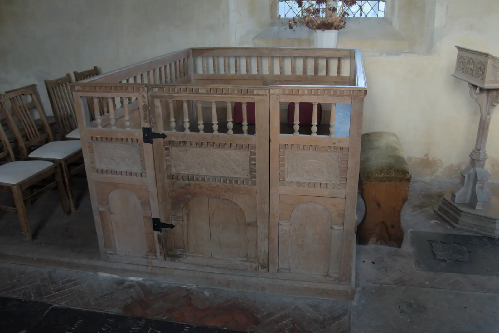 A curious fancy wooden cage in the church, from A Pub Walk to Ampersand, Diss, Norfolk - 17th November 2024