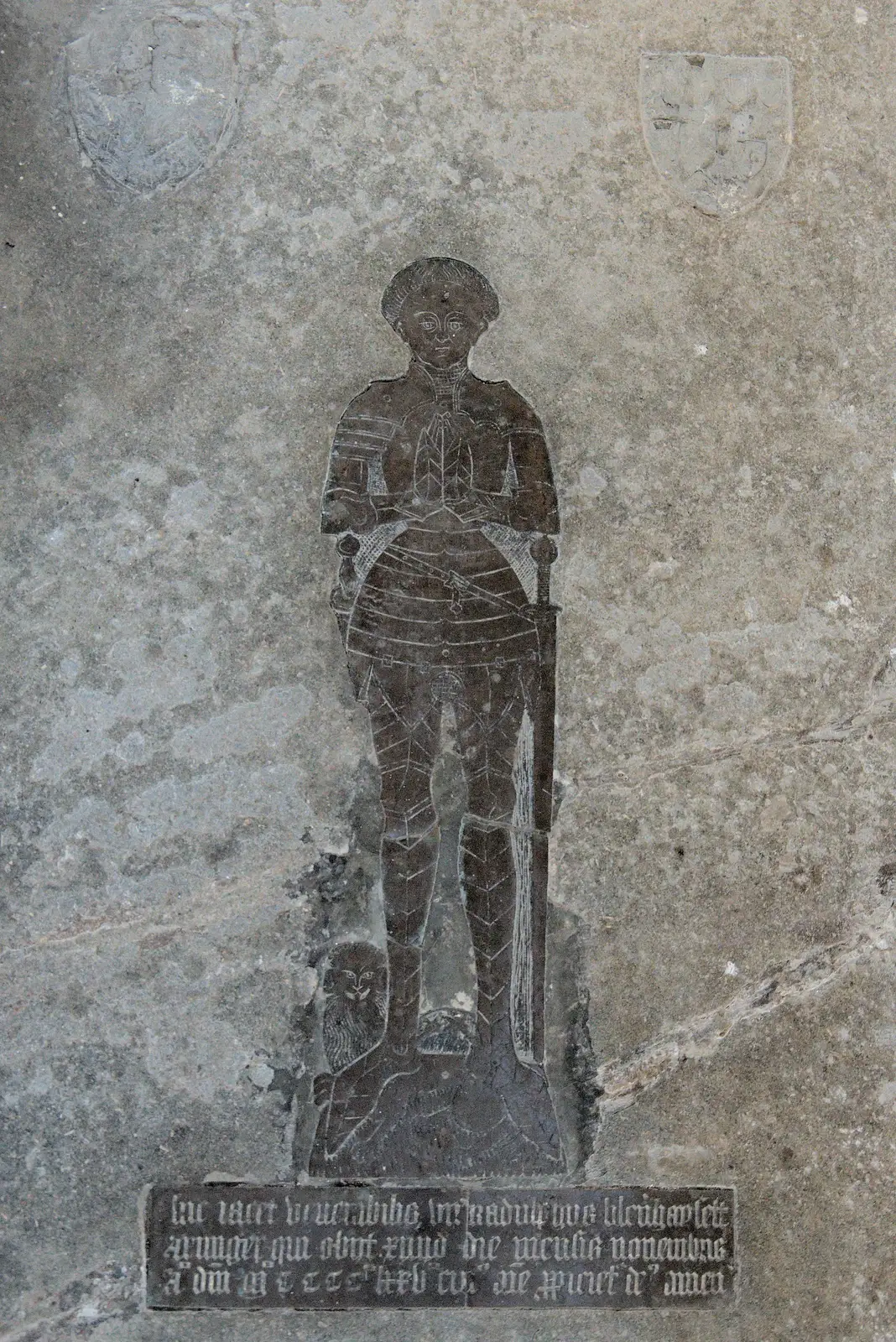 A mediaeval floor brass, from A Pub Walk to Ampersand, Diss, Norfolk - 17th November 2024