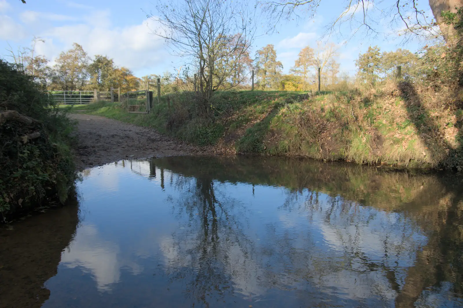 The ford over Frenze Beck, from A Pub Walk to Ampersand, Diss, Norfolk - 17th November 2024