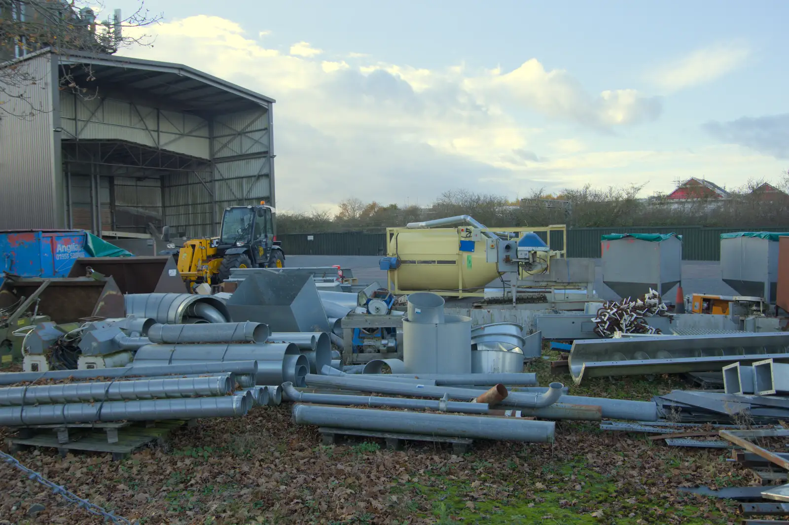 Random metalwork at Anglia Grain, from A Pub Walk to Ampersand, Diss, Norfolk - 17th November 2024