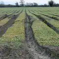 Deep drainage ditches in a field, A Pub Walk to Ampersand, Diss, Norfolk - 17th November 2024