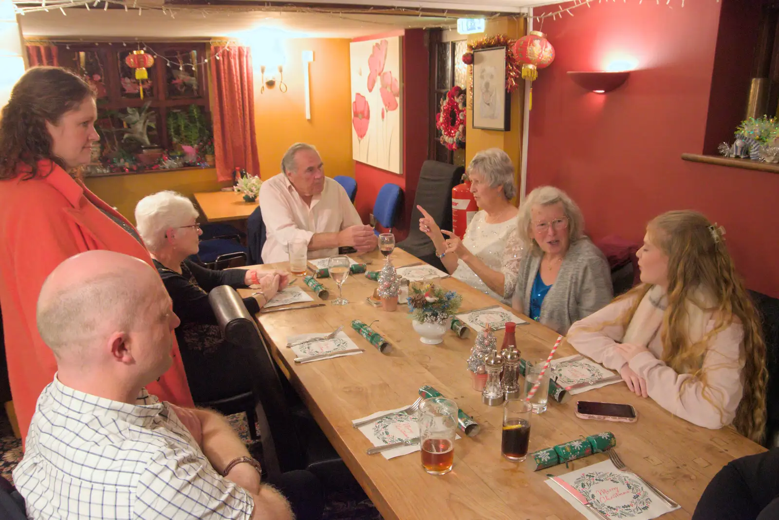 The Top Table in the Red Lion, from The Lads on Tour and the BSCC at the Red Lion, Needham - 30th November 2024