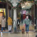 The top of the Art Nouveau Royal Arcade, Christmas Shopping in Norwich, Norfolk - 8th December