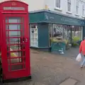 A marooned K6 phone box, Christmas Shopping in Norwich, Norfolk - 8th December