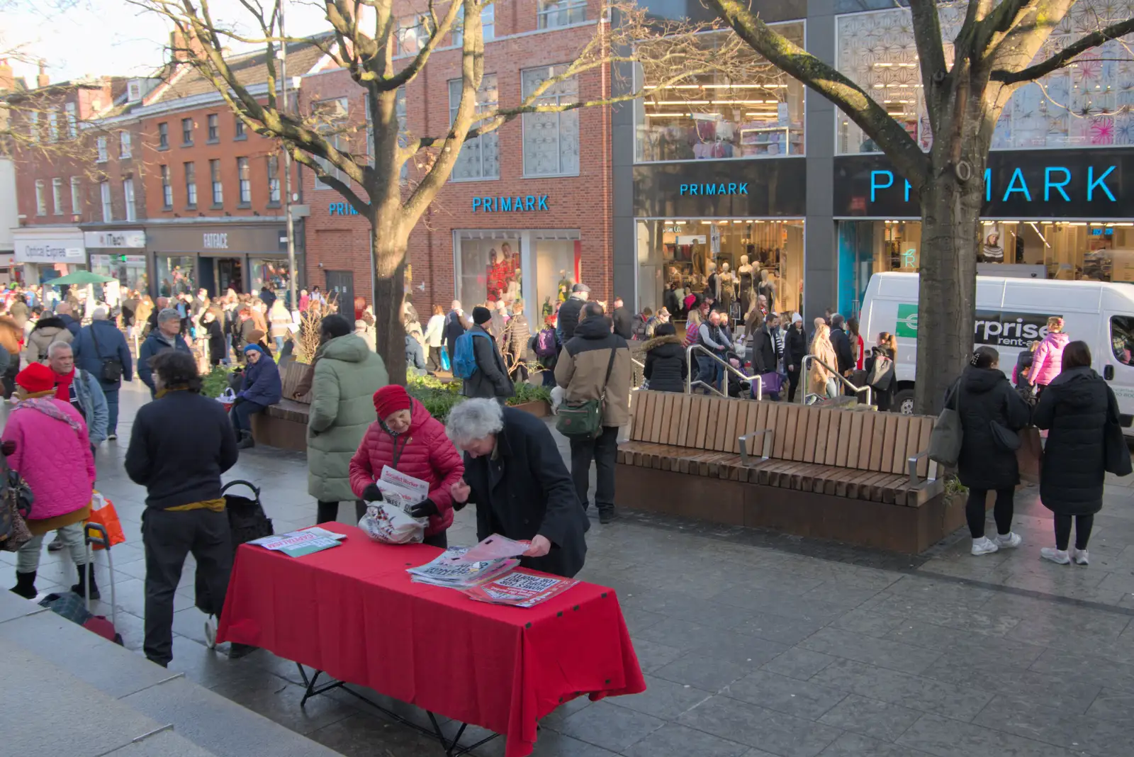 Socialist Workers: still trying to oust Thatcher, from Another Christmas Shopping Day, Norwich, Norfolk - 14th December 2024