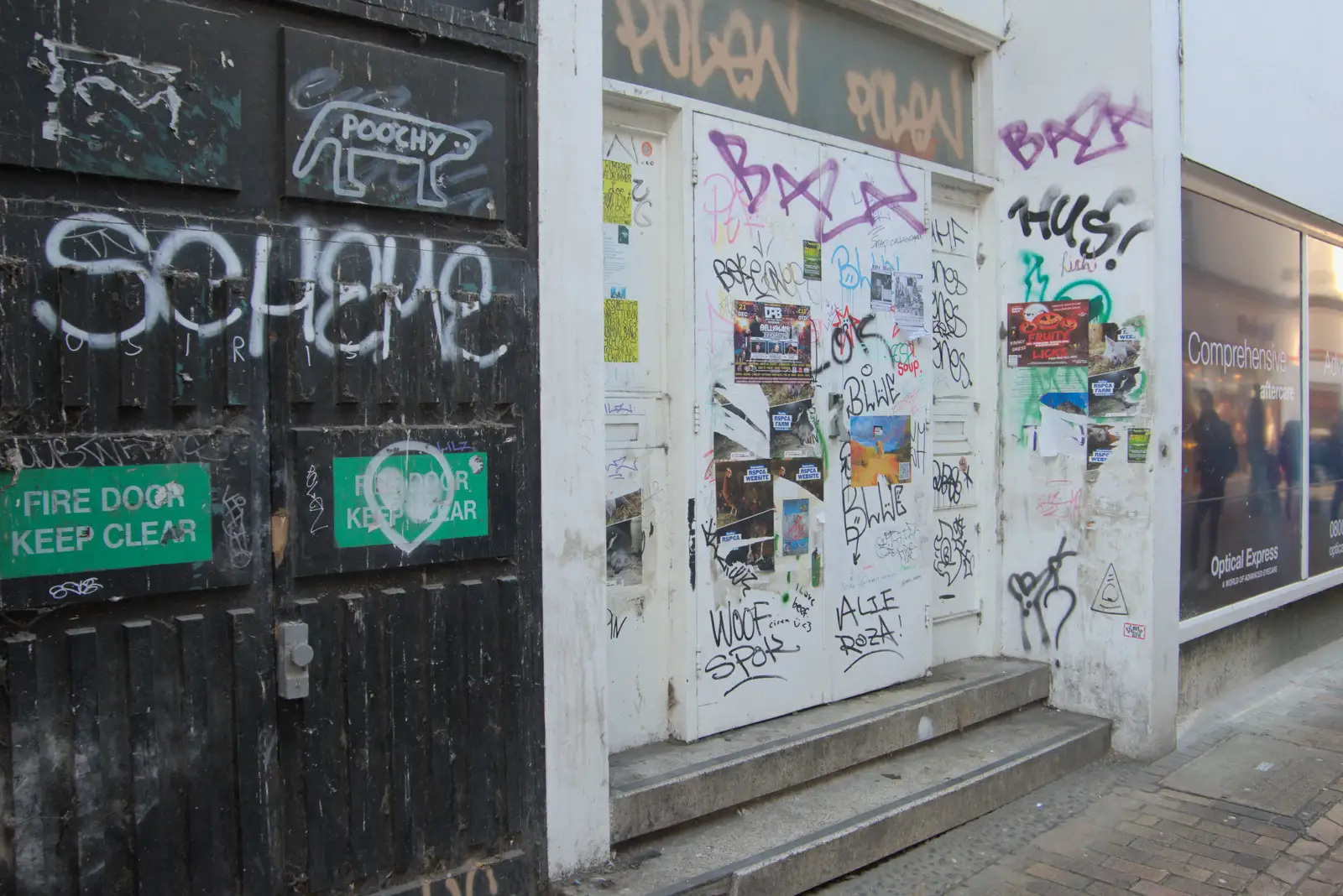 Graffiti on White Lion Street, from Another Christmas Shopping Day, Norwich, Norfolk - 14th December 2024