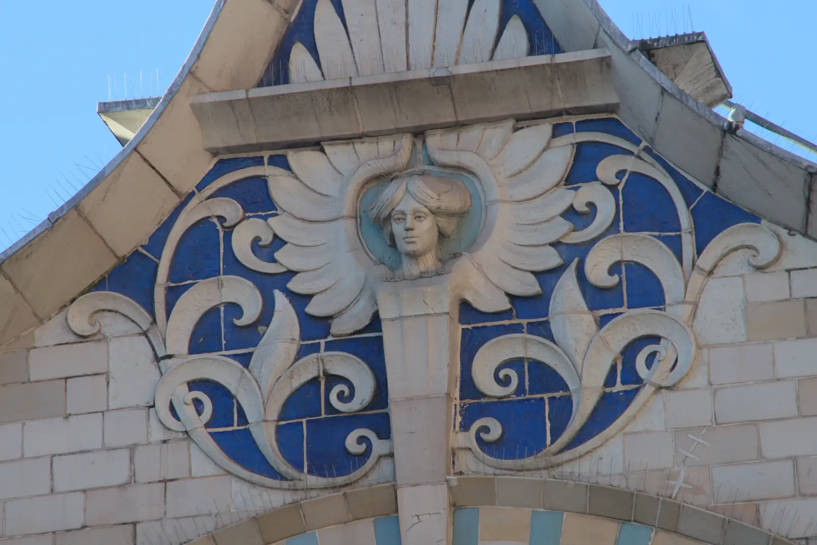 The angel - a reference to the old Angel Hotel, from Another Christmas Shopping Day, Norwich, Norfolk - 14th December 2024