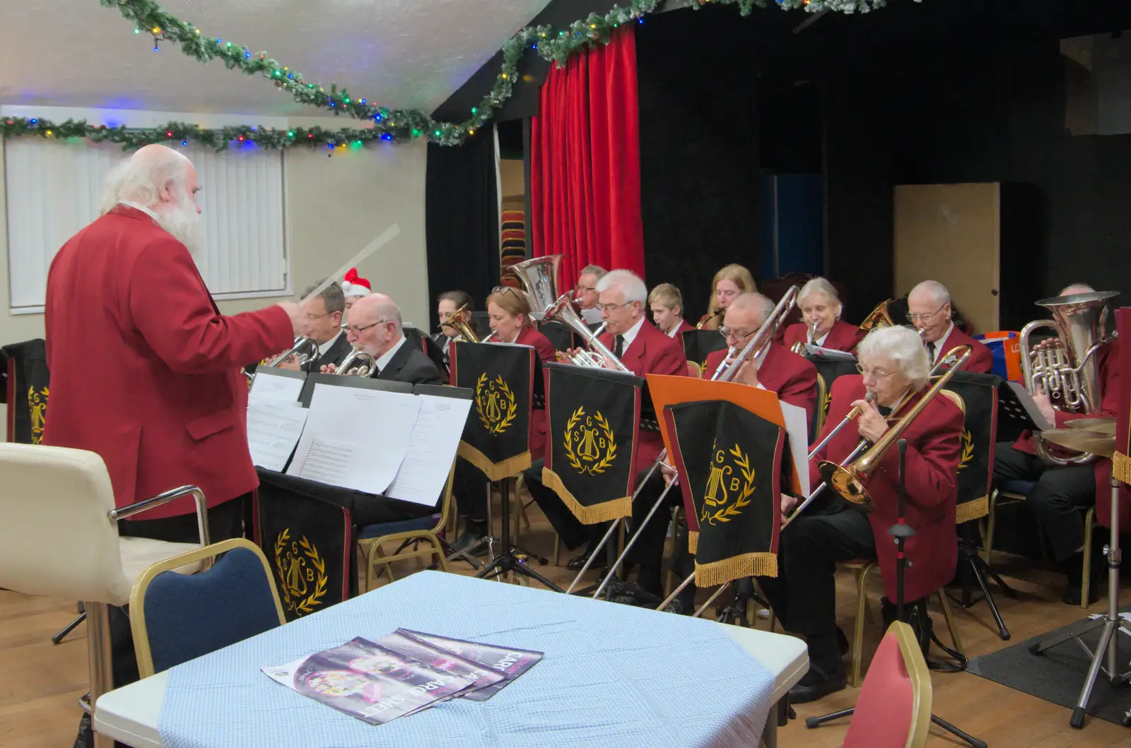 Adrian does some conducting, from A Weekend of Music with the GSB, Gislingham and Thornham - 15th December 2024