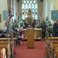 Looking down the nave in St. Peter and St. Mary's, The Stowmarket Christmas Tree Festival and the GSB at Mellis - 20th December 2024