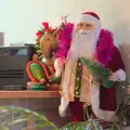 Ganesha and a Santa in the restaurant, Christmas at Da Gorls, Monkstown Farm, Dublin - 25th December 2024