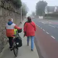 Meagan and Isobel walk down Monkstown Road, St. Stephen's Day in Blackrock, County Dublin, Ireland - 26th December 2024