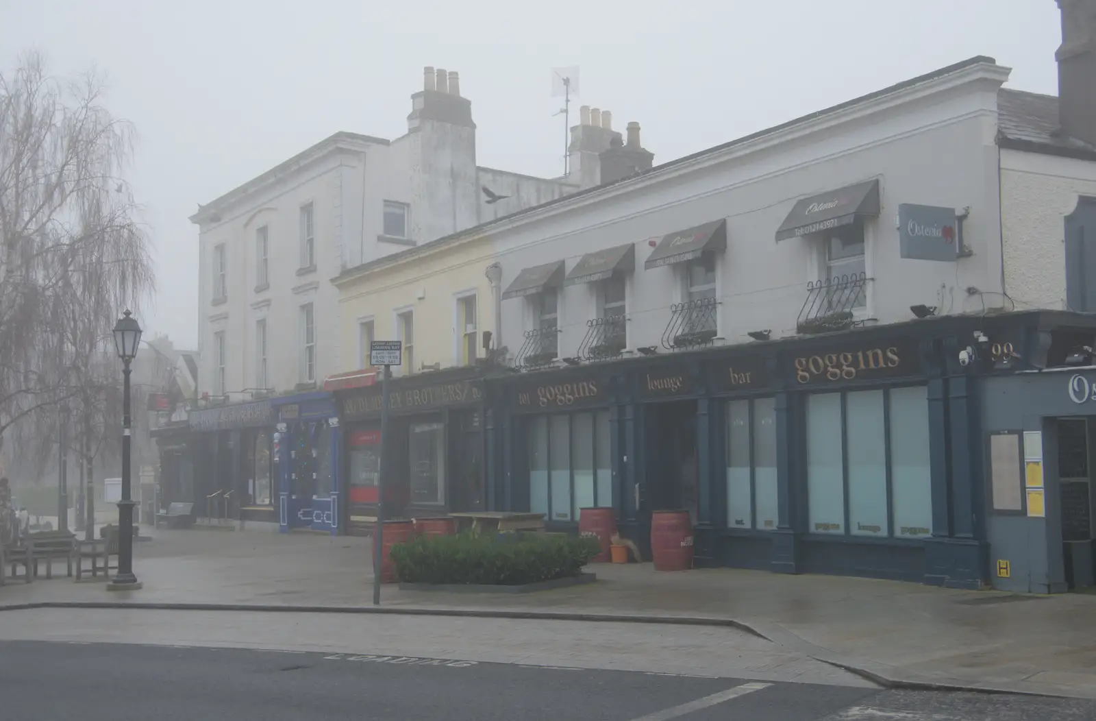 Goggins in the mist, from St. Stephen's Day in Blackrock, County Dublin, Ireland - 26th December 2024