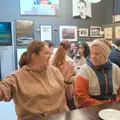 Isobel and Meagan in the café, St. Stephen's Day in Blackrock, County Dublin, Ireland - 26th December 2024