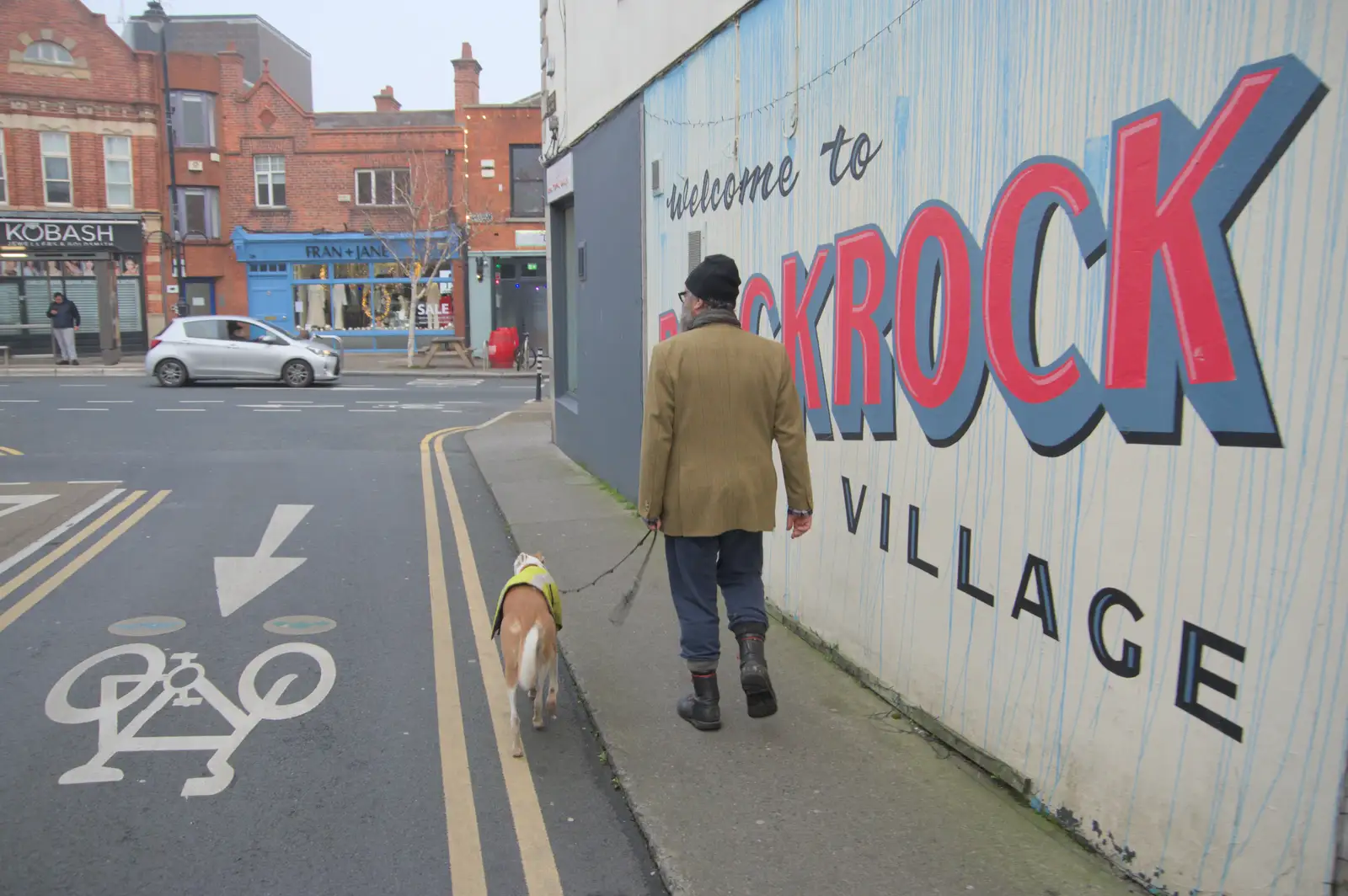 Noddy walks Maude around, from St. Stephen's Day in Blackrock, County Dublin, Ireland - 26th December 2024