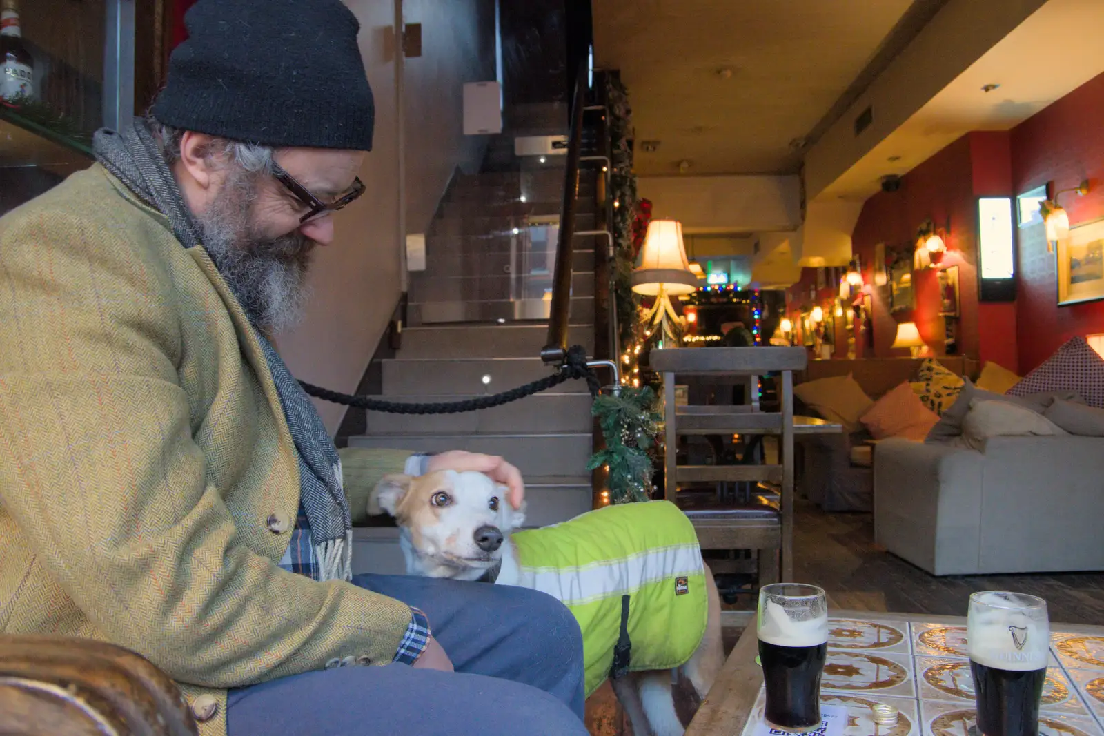 Noddy, Maude, and some Guinness, from St. Stephen's Day in Blackrock, County Dublin, Ireland - 26th December 2024