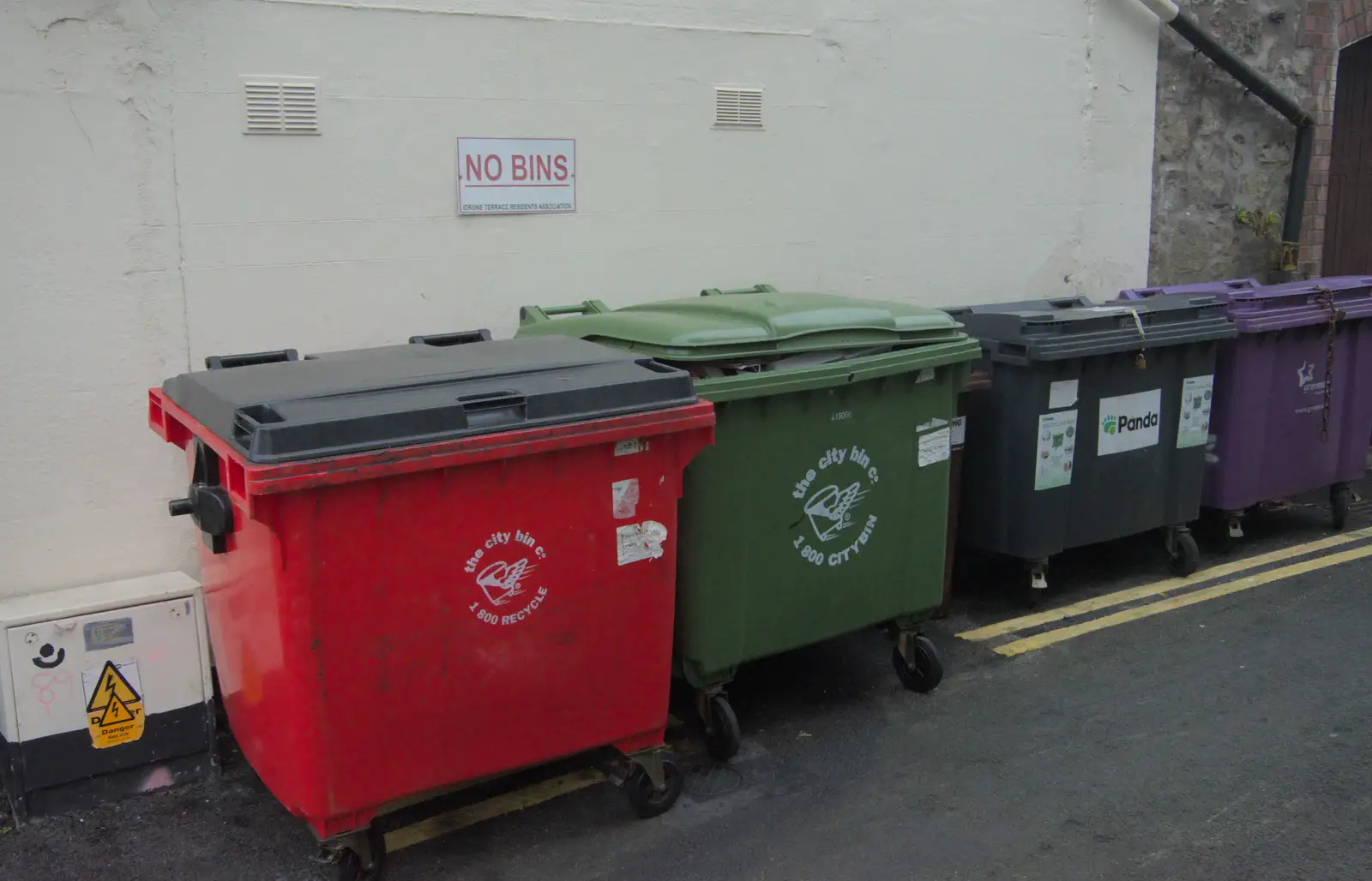 No bins, except where there are bins, from St. Stephen's Day in Blackrock, County Dublin, Ireland - 26th December 2024