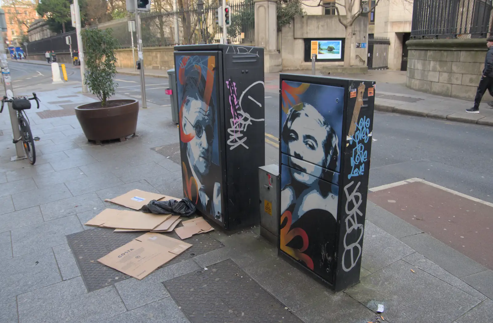 More painted street cabinets, from St. Stephen's Day in Blackrock, County Dublin, Ireland - 26th December 2024