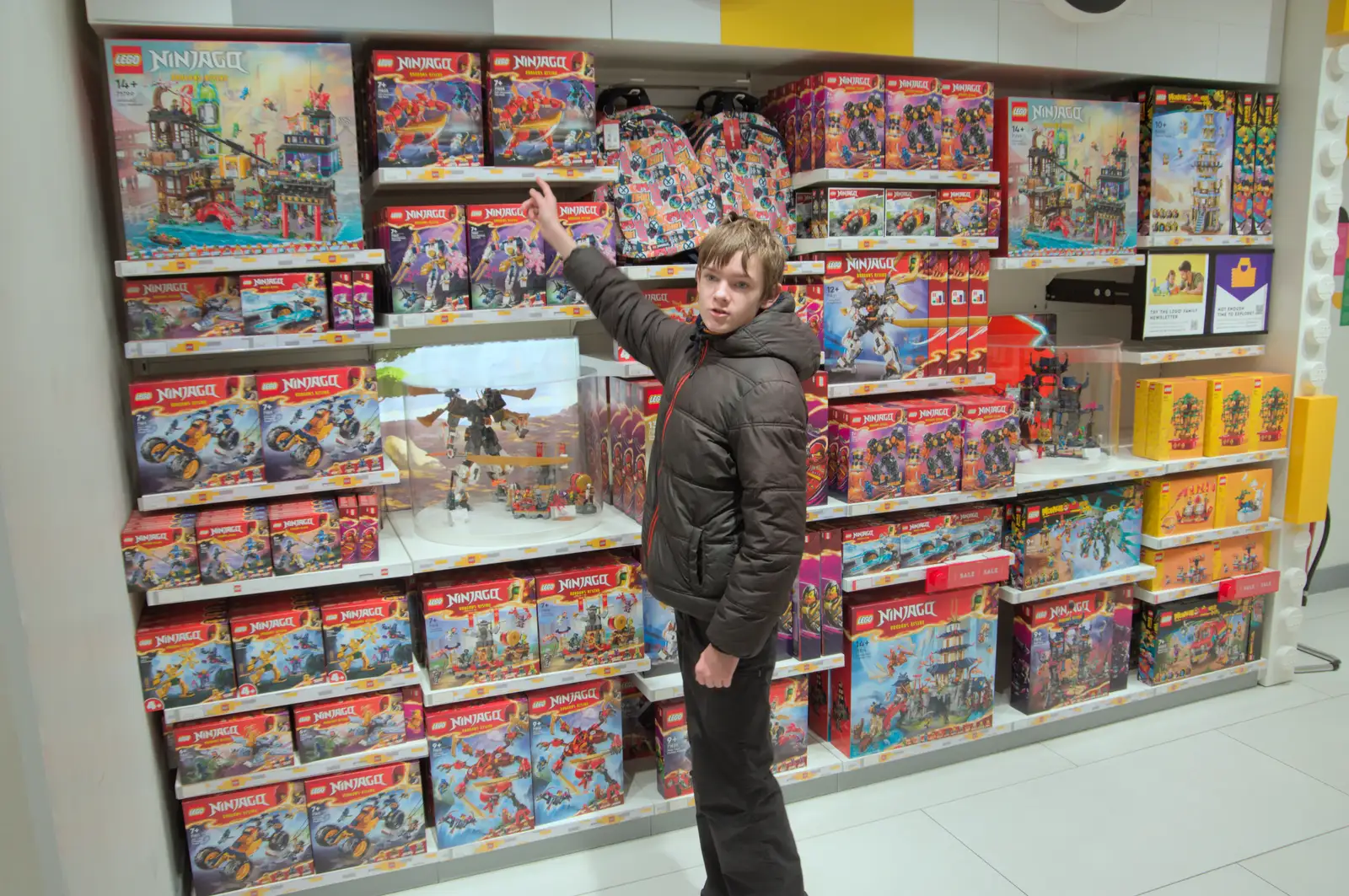 Harry's found the Ninjago section, from St. Stephen's Day in Blackrock, County Dublin, Ireland - 26th December 2024