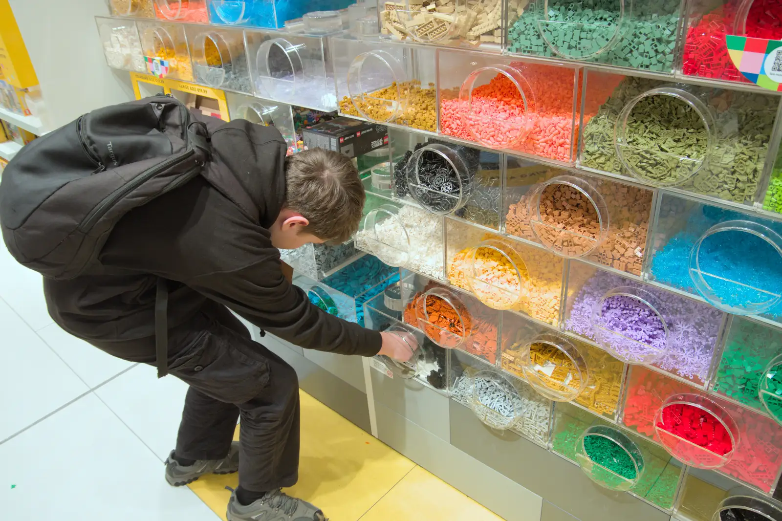 Fred gets a box of pick'n'mix Lego, from St. Stephen's Day in Blackrock, County Dublin, Ireland - 26th December 2024