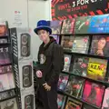 Fred models a very sparkly blue hat, St. Stephen's Day in Blackrock, County Dublin, Ireland - 26th December 2024