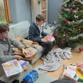 The boys catch up on present opening, St. Stephen's Day in Blackrock, County Dublin, Ireland - 26th December 2024