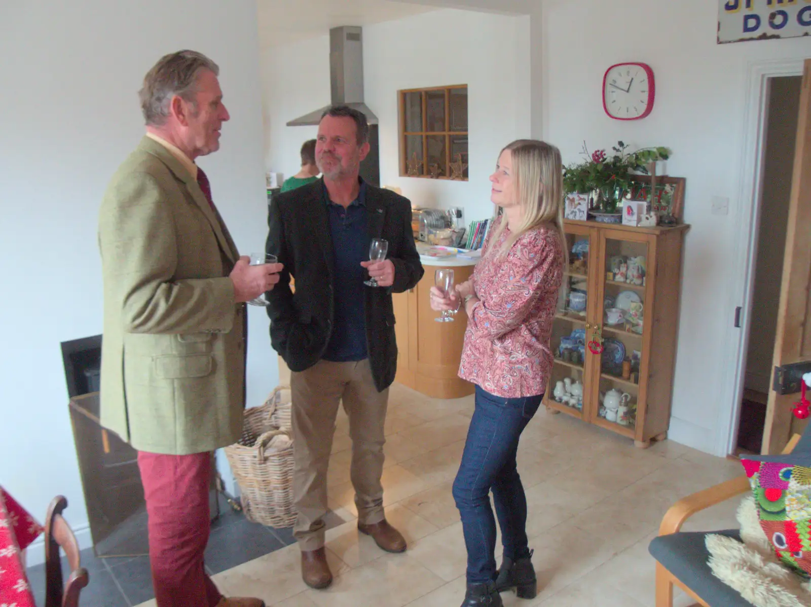 Big Steve chats in the kitchen, from A New Year Miscellany, Brome, Suffolk - 1st January 2025