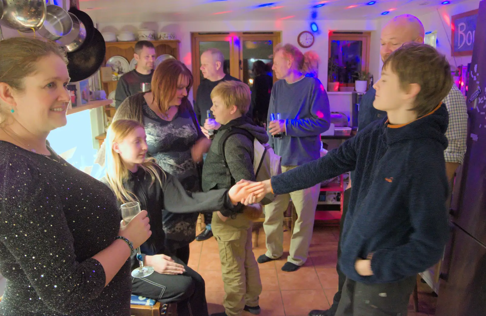 Harry retrieves a fake hand from Eleanor, from A New Year Miscellany, Brome, Suffolk - 1st January 2025