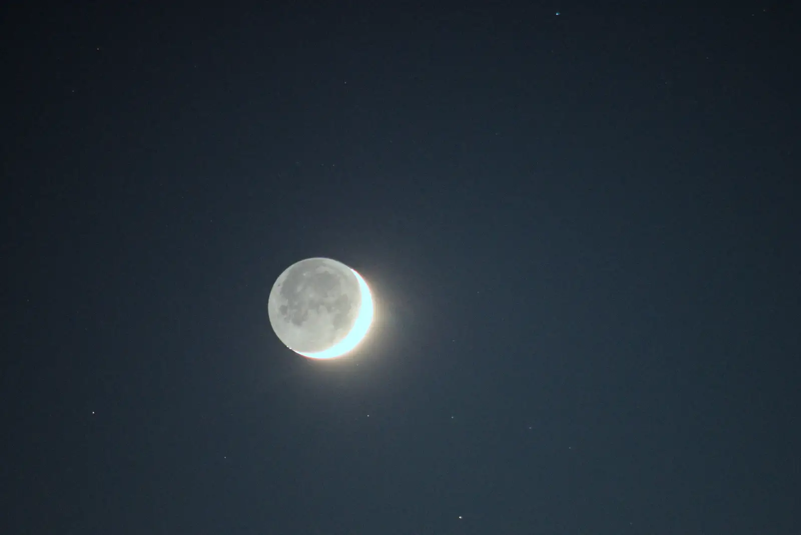 A second-day moon sliver, from A New Year Miscellany, Brome, Suffolk - 1st January 2025