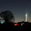 The moon over the wind turbines of Eye airfield, A New Year Miscellany, Brome, Suffolk - 1st January 2025