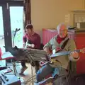 Joe and George do some tuning up, Dove Players Tech Rehearsal, Occold, Suffolk - 5th January 2025