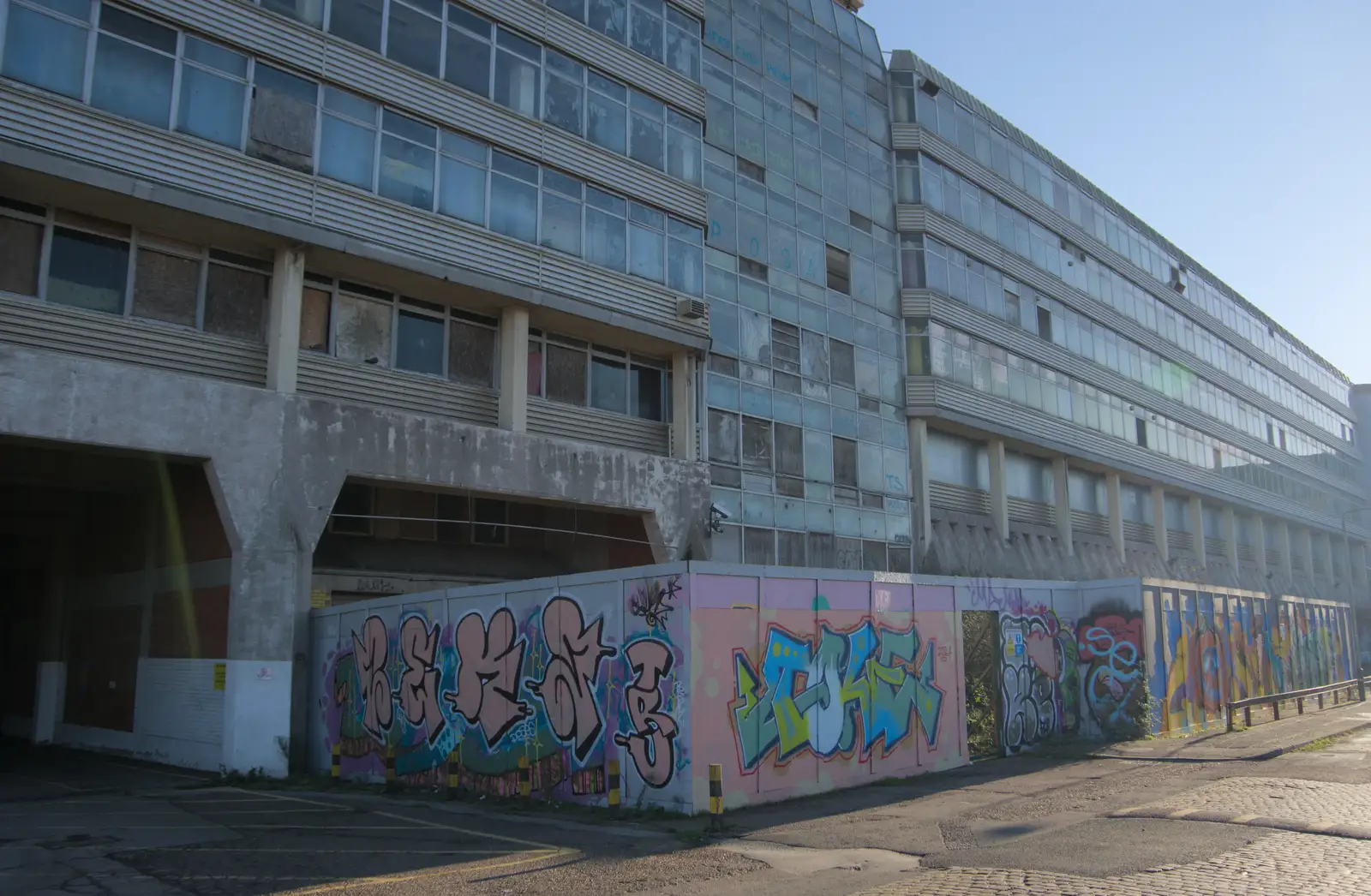 The very-derelict former HSMO building, from The Dereliction of Anglia Square, Norwich - 7th January