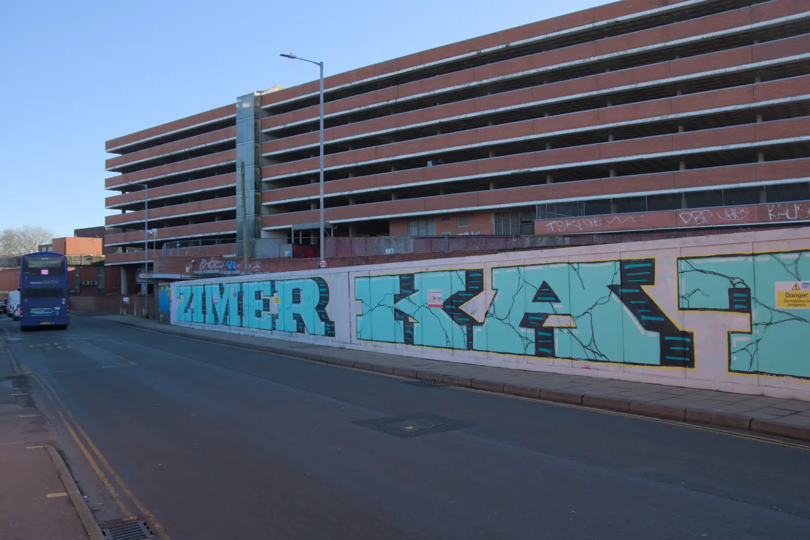 The unused Anglia Square car park, from The Dereliction of Anglia Square, Norwich - 7th January