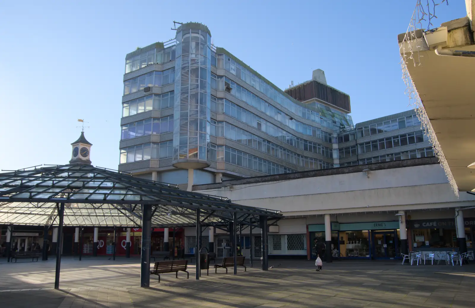 Anglia Square and the back of HMSO, from The Dereliction of Anglia Square, Norwich - 7th January