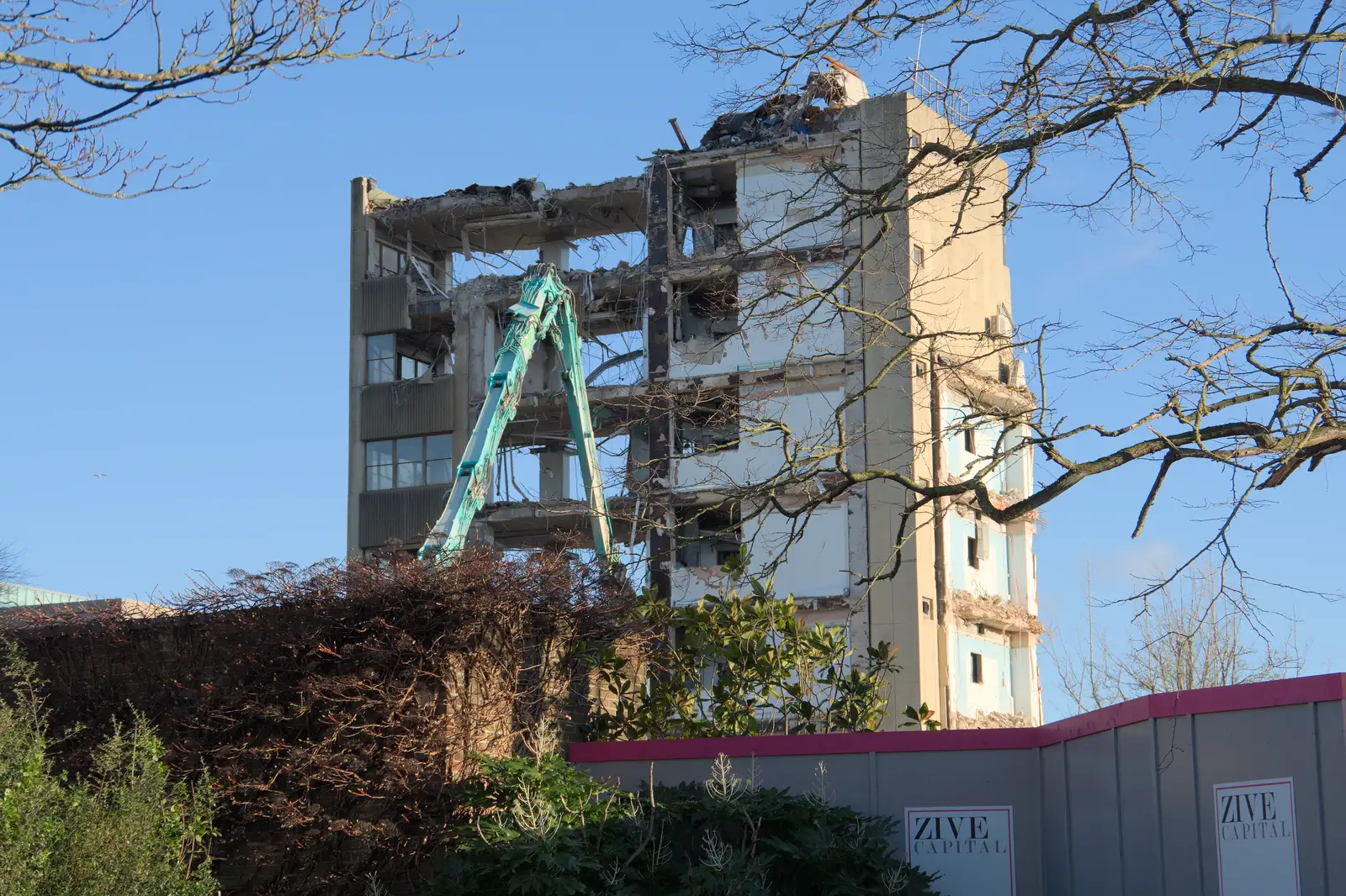 Marsh Accountants is being demolished, from The Dereliction of Anglia Square, Norwich - 7th January