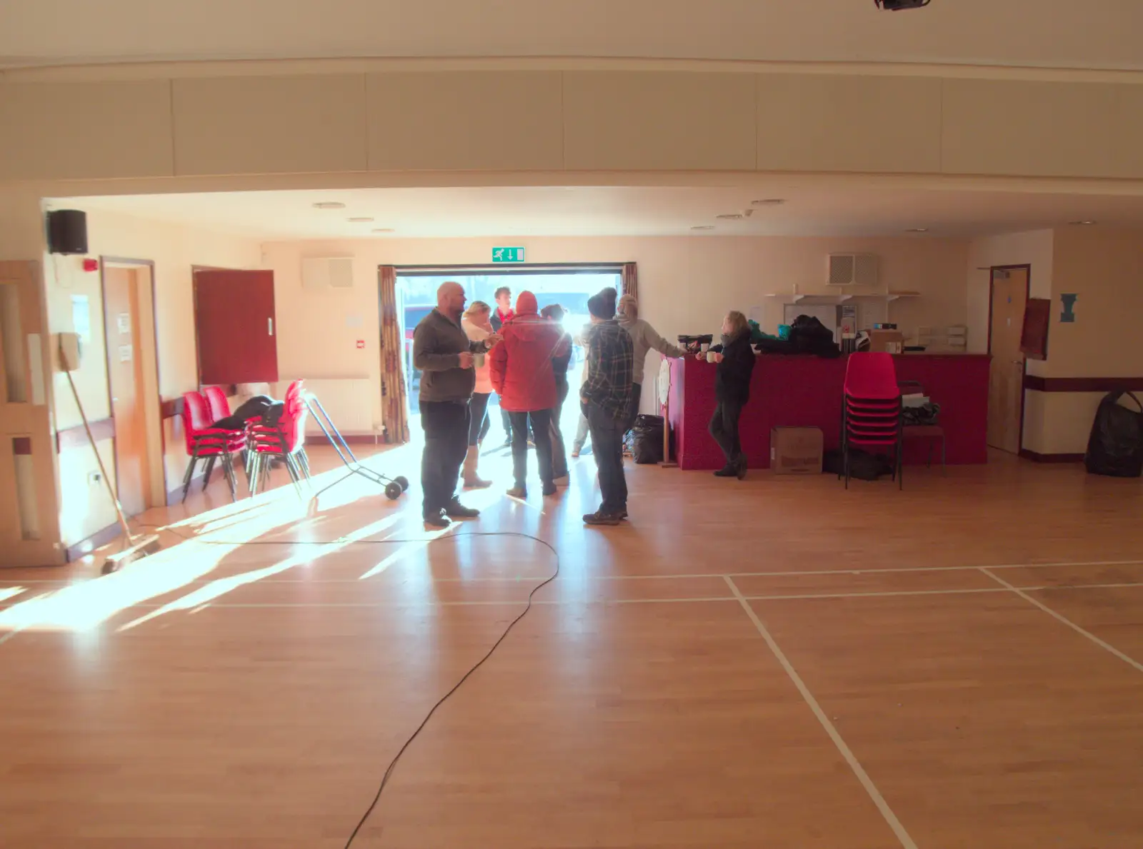 Hanging around in the hall, from Dove Players do Treasure Island, The Village Hall, Occold - 11th January 2025