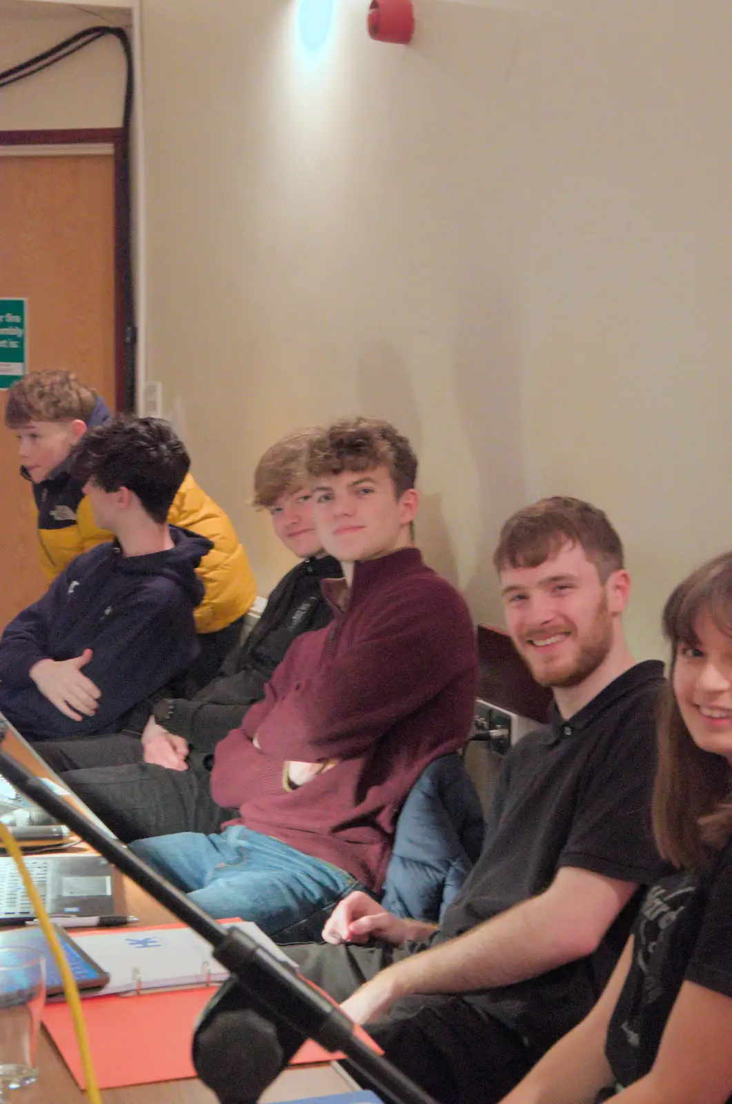 The tech crew, from Dove Players do Treasure Island, The Village Hall, Occold - 11th January 2025