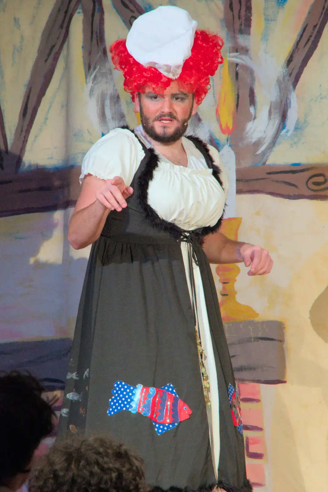 Harry as the dame, from Dove Players do Treasure Island, The Village Hall, Occold - 11th January 2025