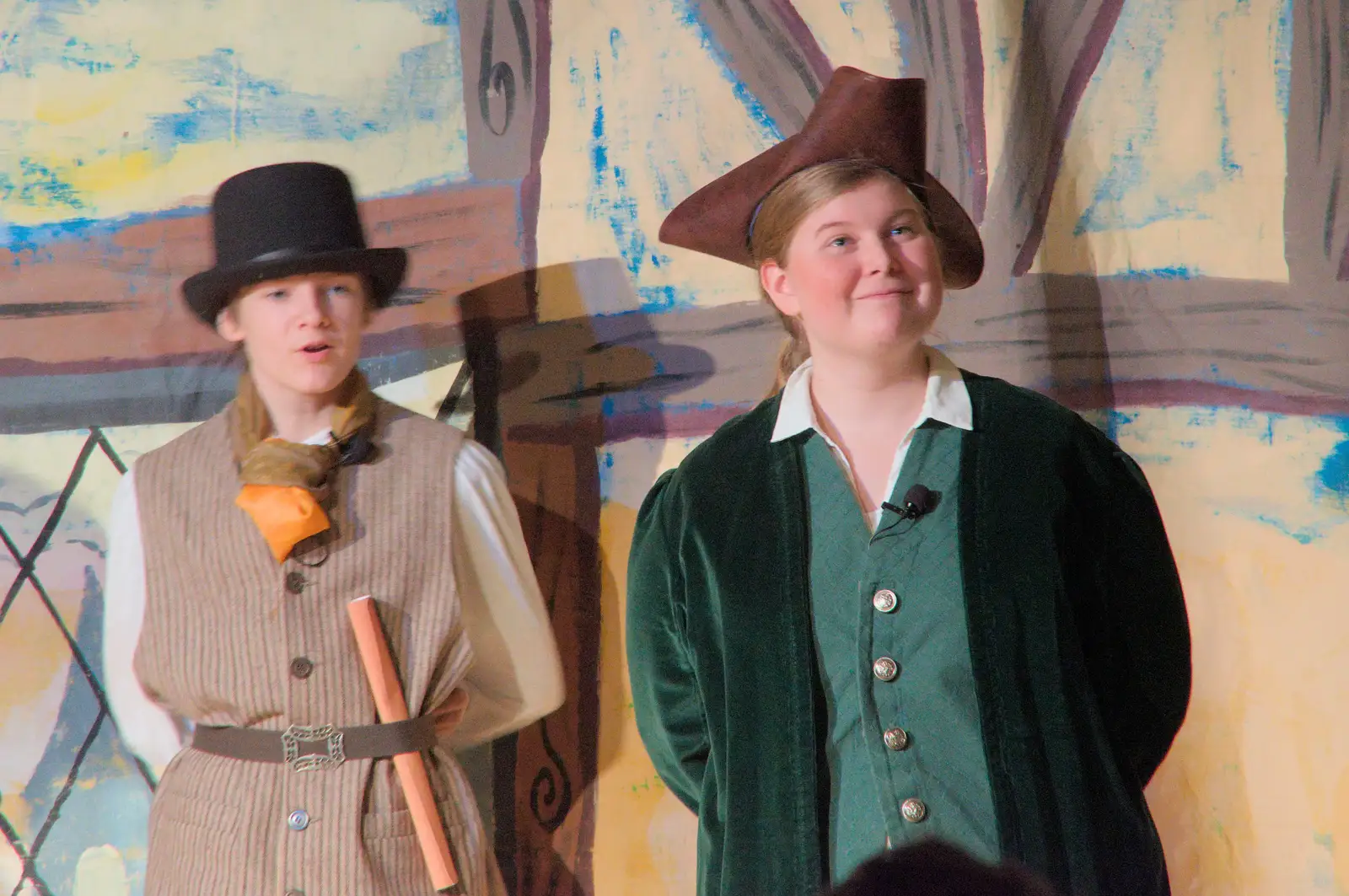 Harry and Grace as Redgrave and Lopham, from Dove Players do Treasure Island, The Village Hall, Occold - 11th January 2025