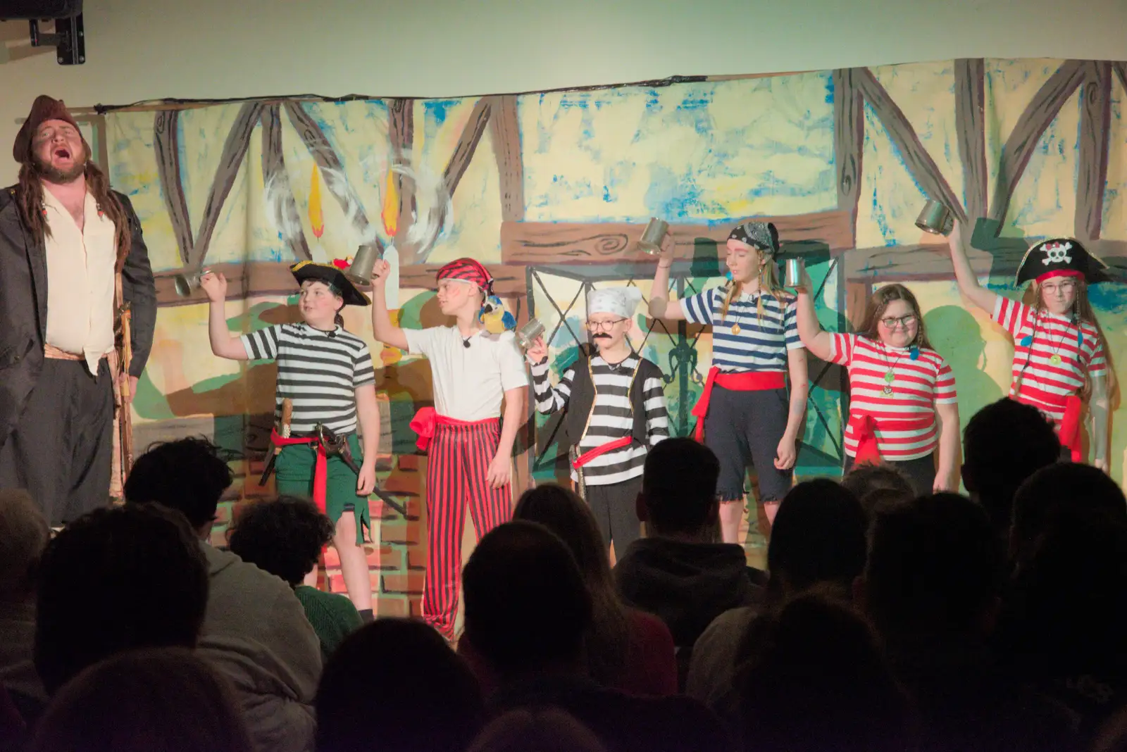 Will and the pirates, from Dove Players do Treasure Island, The Village Hall, Occold - 11th January 2025